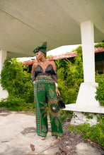 Load image into Gallery viewer, The Chistina Wide leg Pant &#39;Dashiki Green&#39;