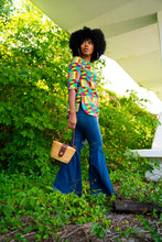 Load image into Gallery viewer, The Olivia Side Split Tunic &#39;tropical kente&#39;