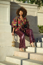 Load image into Gallery viewer, Elise Wrap Style Ankara Blouse with Pin tuck detail